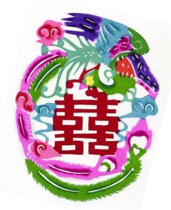 中国茶・中国雑貨・ハスカップの「ゆの美」中国素材のお部屋 中国切絵 『中国文字　韓』  19