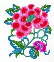 中国茶・中国雑貨・ハスカップの「ゆの美」中国素材のお部屋 中国切絵 『中国の花』  16
