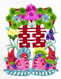 中国茶・中国雑貨・ハスカップの「ゆの美」中国素材のお部屋 中国切絵 『中国文字　韓』  05