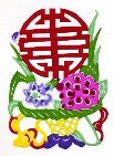 中国茶・中国雑貨・ハスカップの「ゆの美」中国素材のお部屋 中国切絵 『中国文字　韓』  13