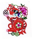 中国茶・中国雑貨・ハスカップの「ゆの美」中国素材のお部屋 中国切絵 『中国の栗鼠』  08